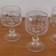 Lot de 6 verres apéritif/digestif sur pieds décor de raisin et sarment de vigne Luminarc