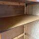 Vintage Parisian wardrobe with one mirrored door from the 60s in pine and wood