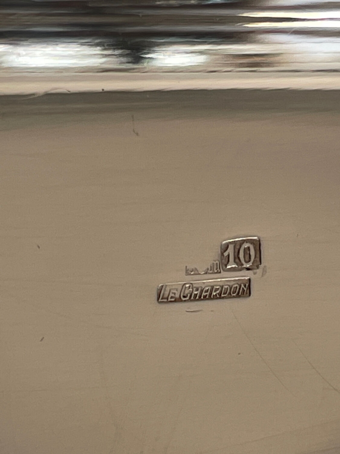 Tray in silver metal the Thistle 1950