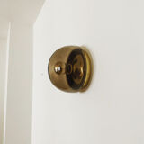 Smoked glass wall lamp or flush light by Glashütte Limburg