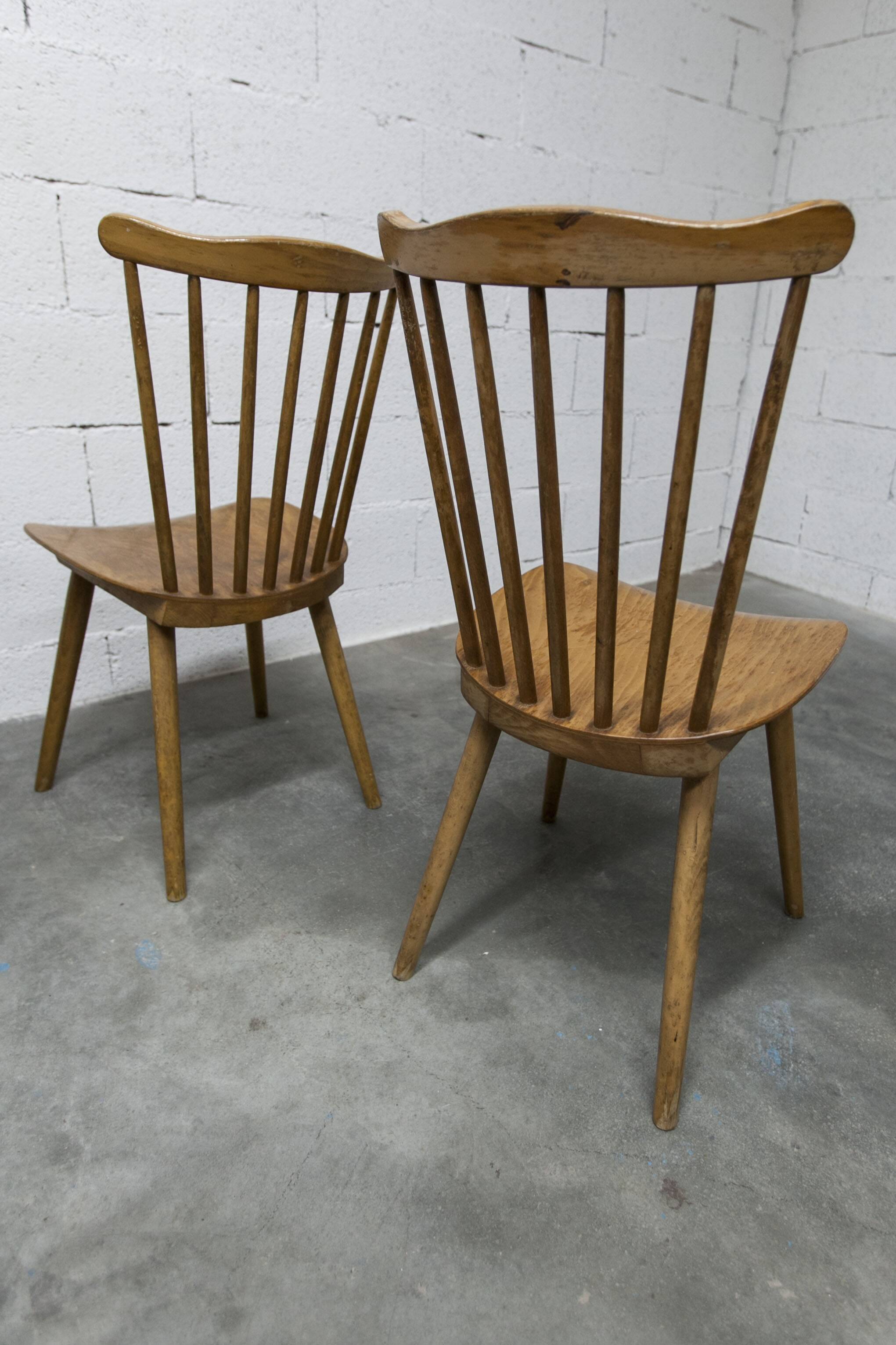 Ensemble de 6 chaises Baumann modèle Menuet
