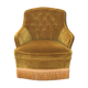 Vintage toad chair velvet gold