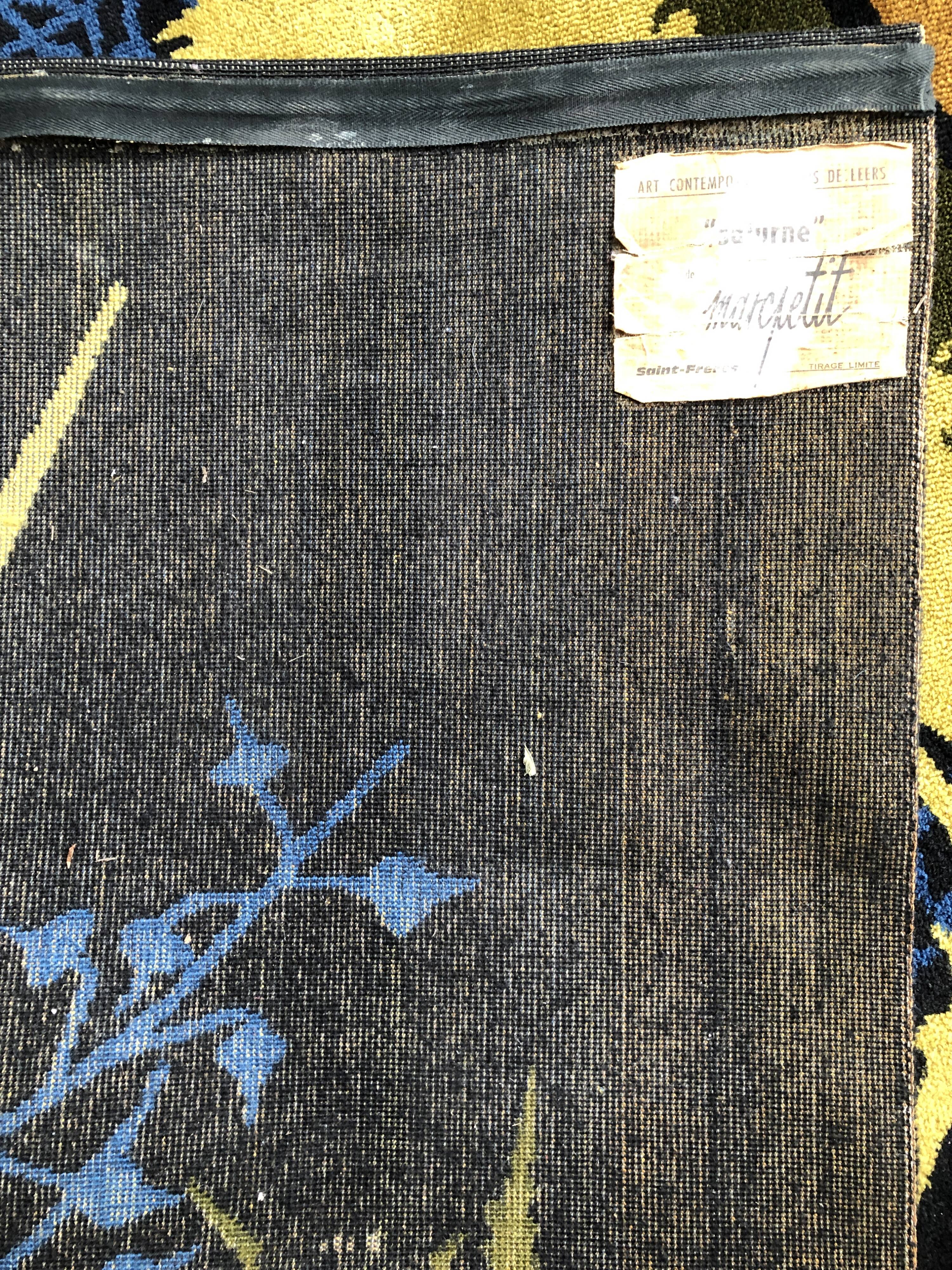 Carpet Saturn De Leers by Marc Petit limited edition, 1960 - 300X200cm