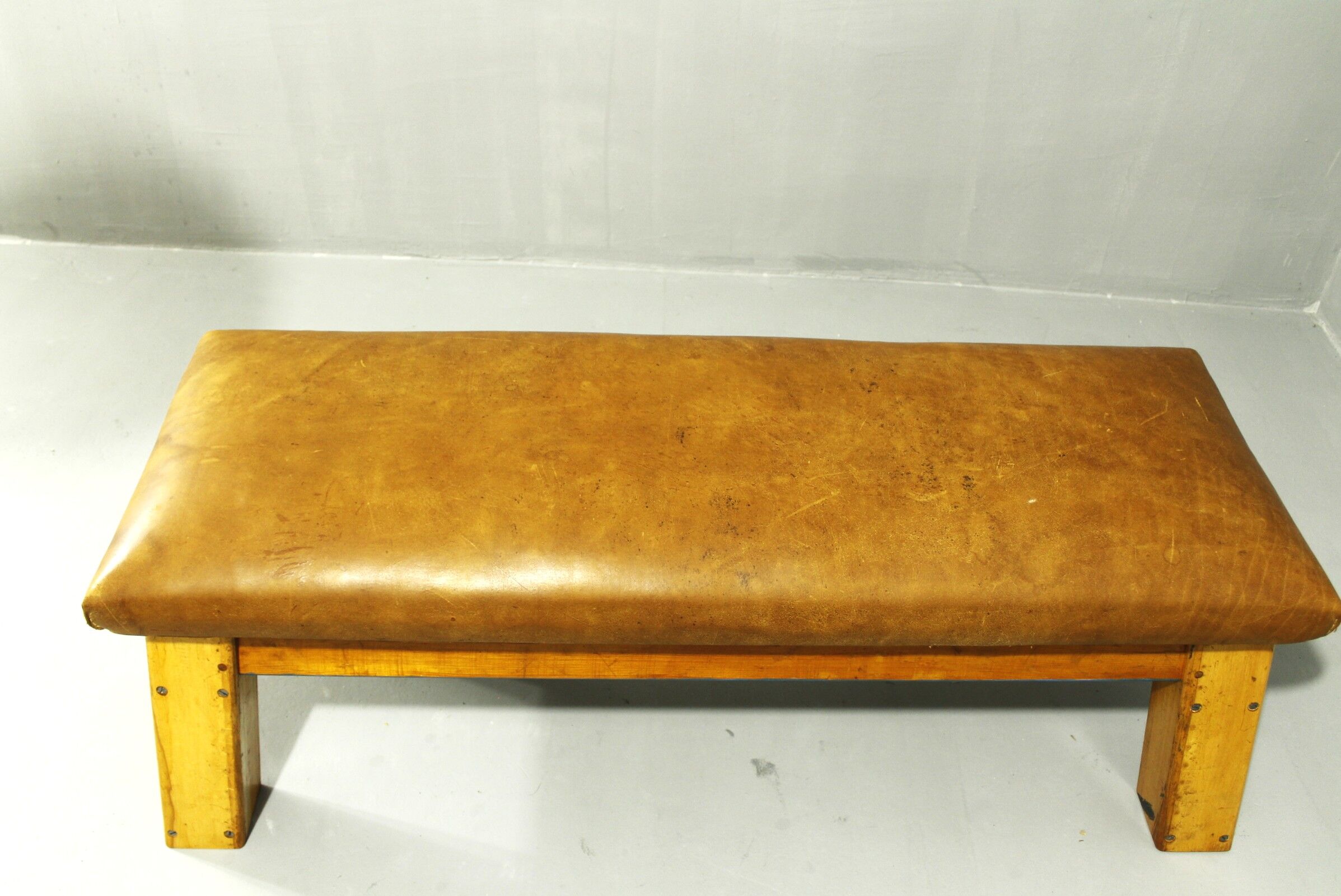 Leather Bench, 1950s II