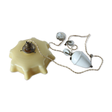 Suspension en opaline jaune monte et baisse