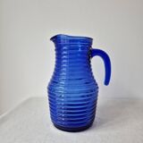 Vintage cobalt blue glass carafe/pitcher '1970s - Cisper