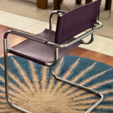 Purple cantilever armchair