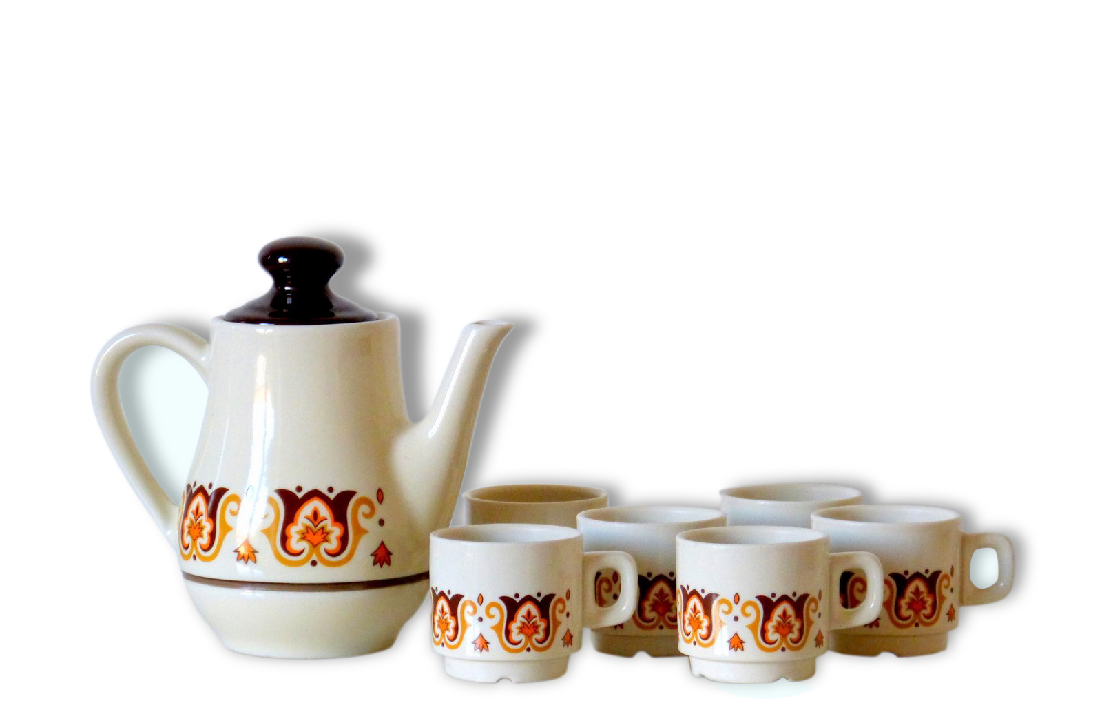 Jet Nomar 70's coffee set porcelain to fire