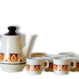 Jet Nomar 70's coffee set porcelain to fire