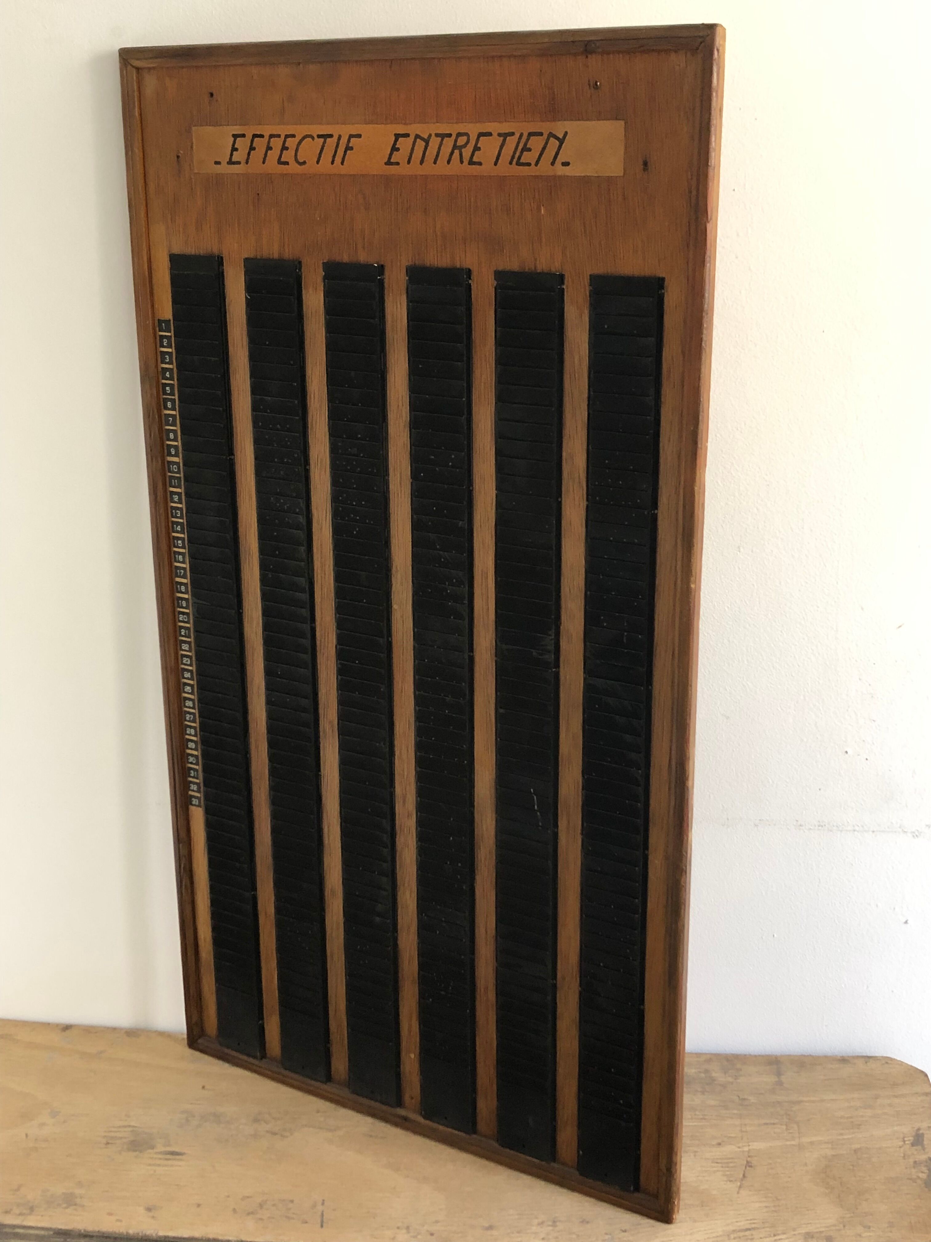 Factory scoreboard, industrial furniture