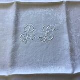 Ensemble de 12 serviettes blanches 19eme marquées « BL »