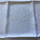 Ensemble de 12 serviettes blanches 19eme marquées « BL »