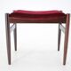 1960s danish teak stool in fabric