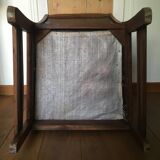 Leather and wood armchair 50