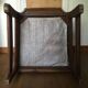 Leather and wood armchair 50