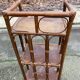 Vintage rattan and wicker shelf with 3 levels