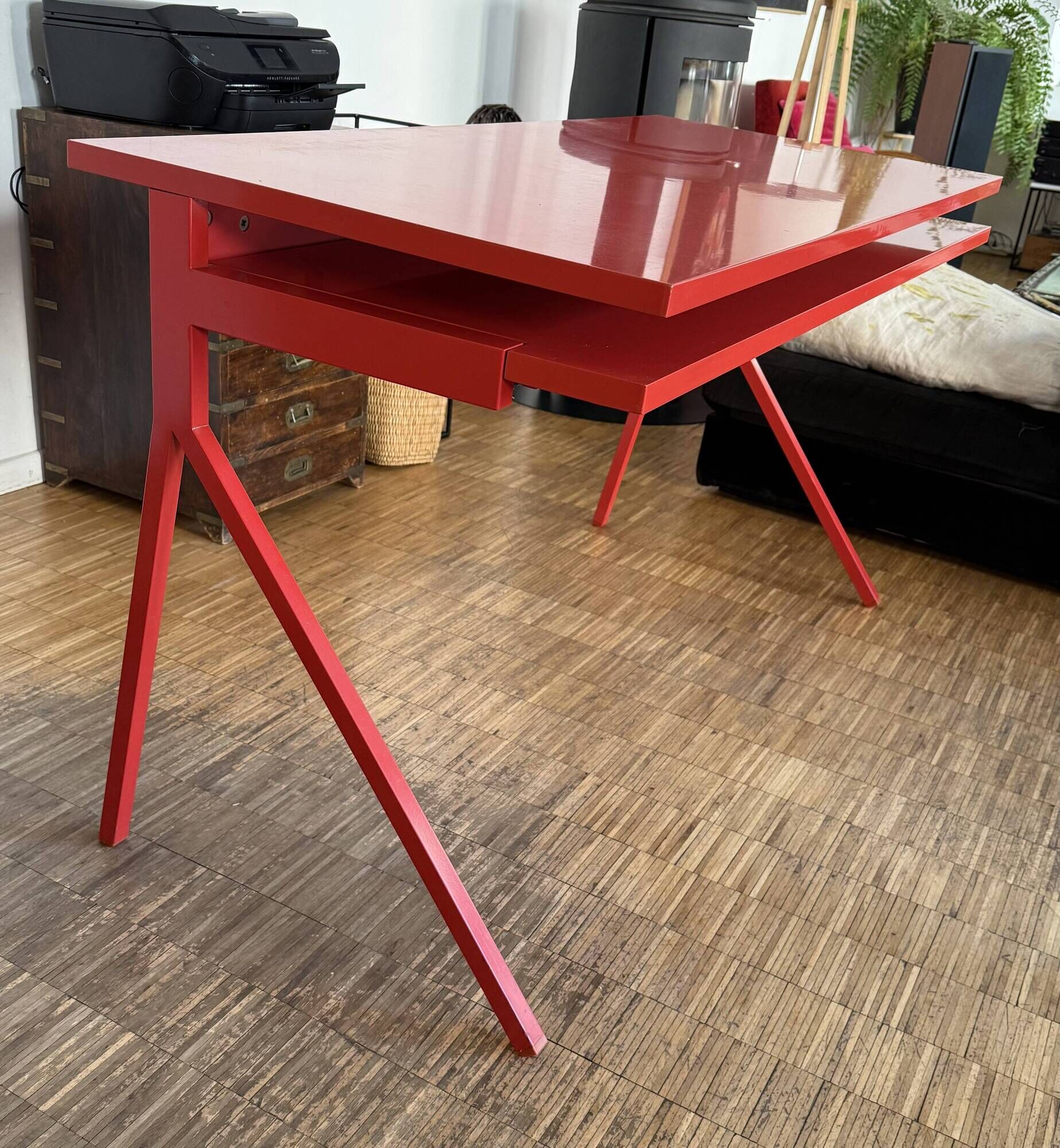 Red lacquered desk Conran Shop