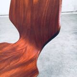 Mid-Century Modern Plywood Side Chairs attributed to Carlo Ratti for Legni Curvati, Italy, 1950s, Set of 3