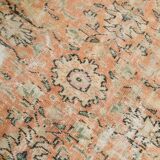 7x10 Pale Red & Cream Oversize Vintage Rug, 207x304Cm