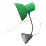 Lampe bureau chevet métal vert doré bois patiné dp 0823304