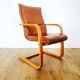 Camel leather sled chair from Mace