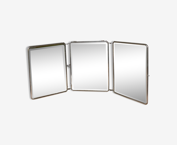 Miroir triptyque de barbier 69x28cm