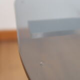 Oval coffee table smoked glass