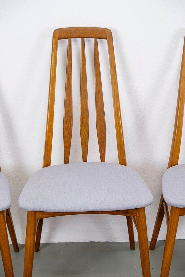 Set of 6 eva vintage chairs in Teak Niels Koefoe Hornslet Midcentury 60s