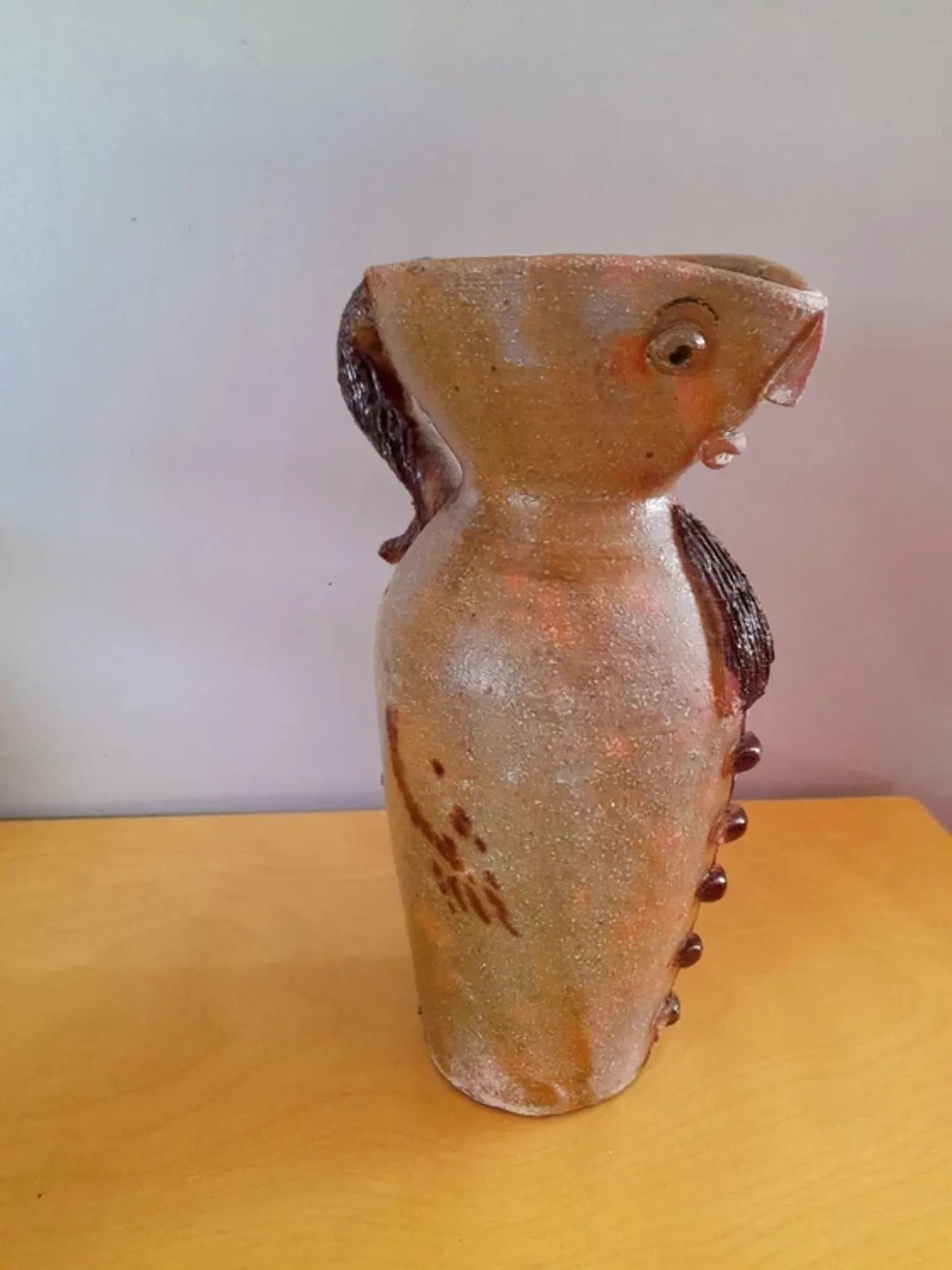 Anthropomorphic pitcher in stoneware by André Louis Freymond