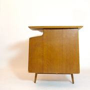 Bureau en chêne tripode, Jacques Hauville 1950