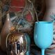 Apple ice bucket in silver metal signed Daniel CREGUT vintage