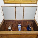Old michaud brand cooler cabinet in solid oak