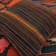 Striped Kilim Cushion Cover Handwoven Wool Scatter Pillow- 35x35cm