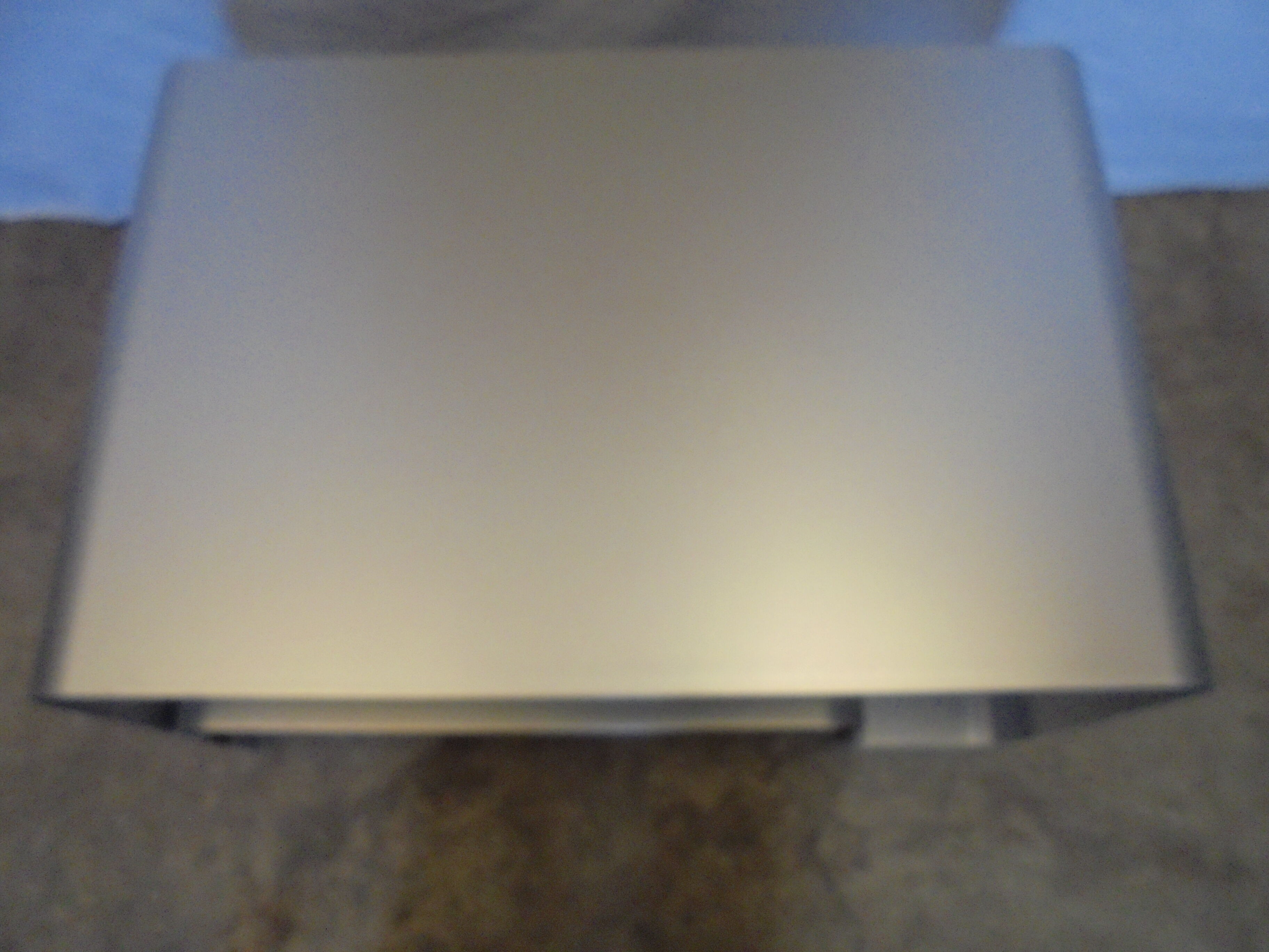 Folded aluminum coffee table, 1970