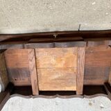 Solid oak desk with a Louis XV 1900 style drawer