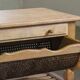 Vintage 1960s Danish oak coffee table, brutalist mid-century, style of Kjærnulf