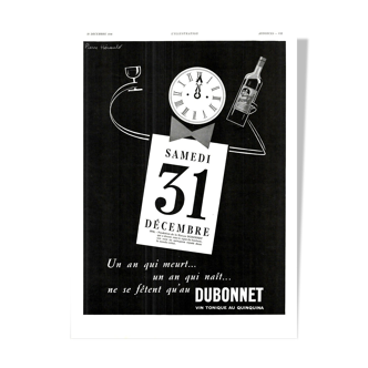 Affiche vintage années 30 Dubonnet