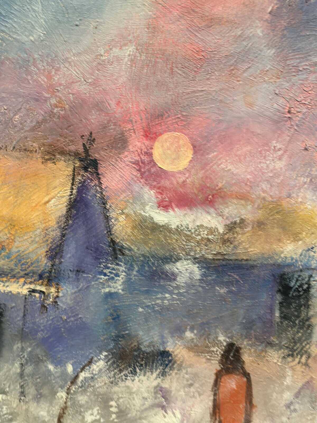 Original Swedish Oil on Panel – “Figure in Landscape” by Poul K. Jörgensen