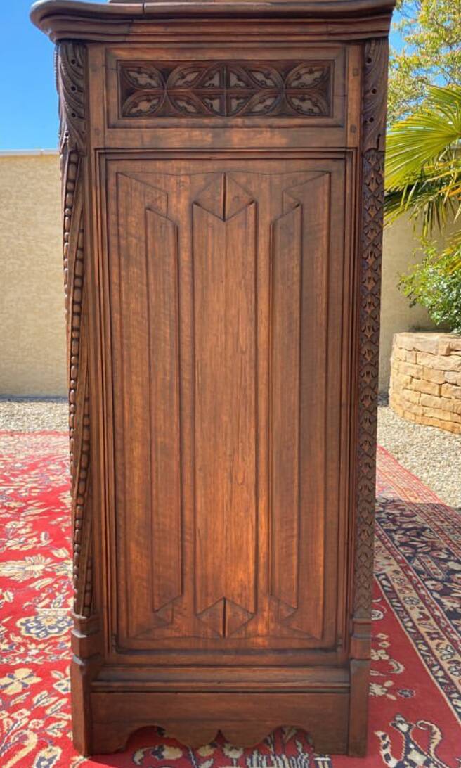 Gothic walnut sideboard / dresser