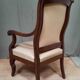 Fauteuil en acajou à crosse