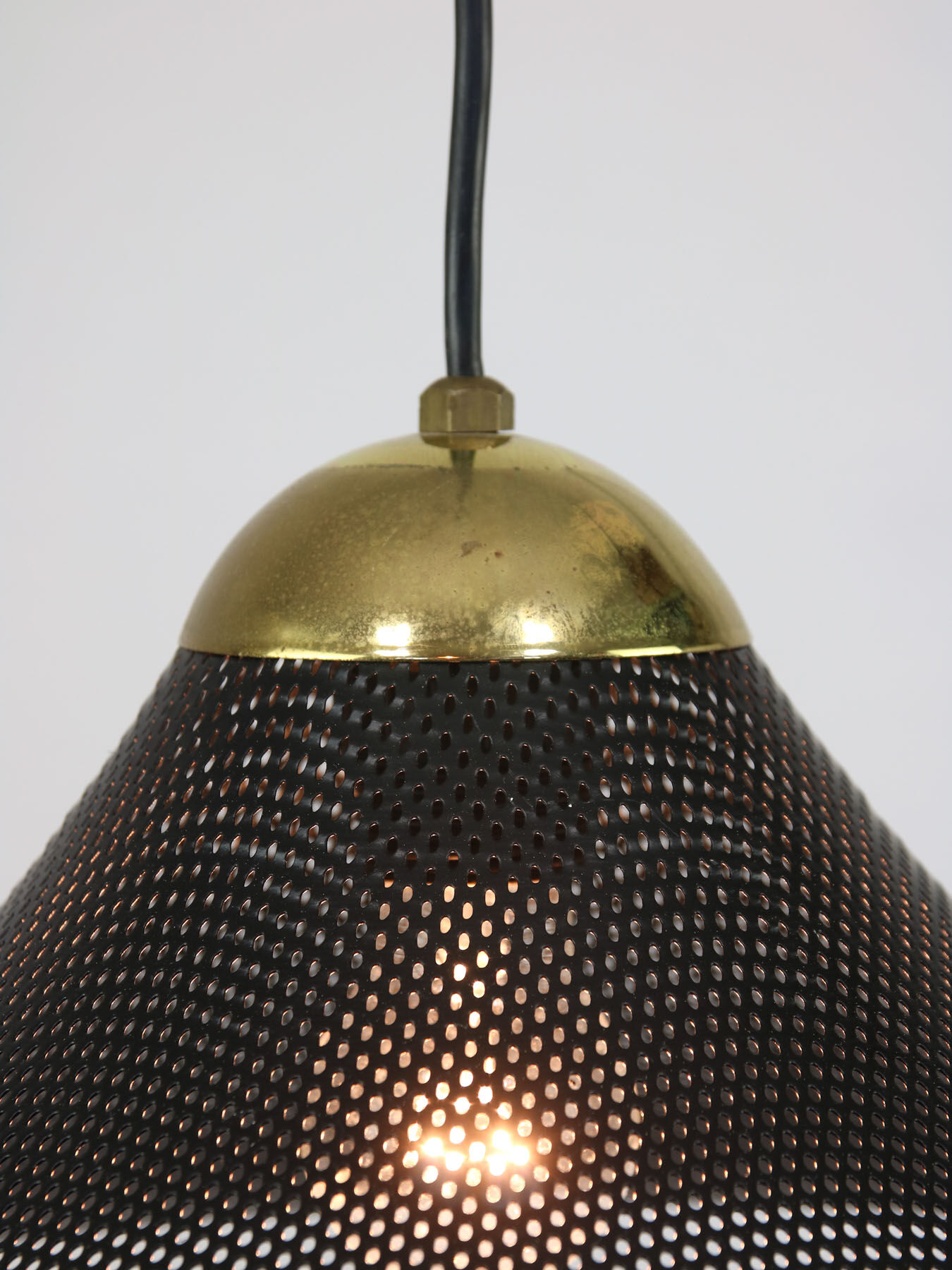Vintage Italian Perforated Trumpet Lamp