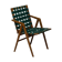 Mid-century Italian armchair in walnut with straps, in the style of Franco Albini.