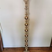 Vintage oriental-style brass lamppost