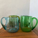 Blown glass mugs