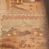 Malagasy marquetry trundle tables