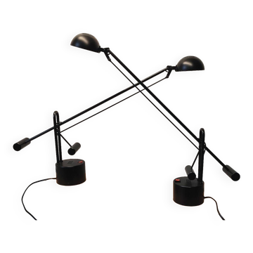 Paire de lampe articulées de bureau année 80