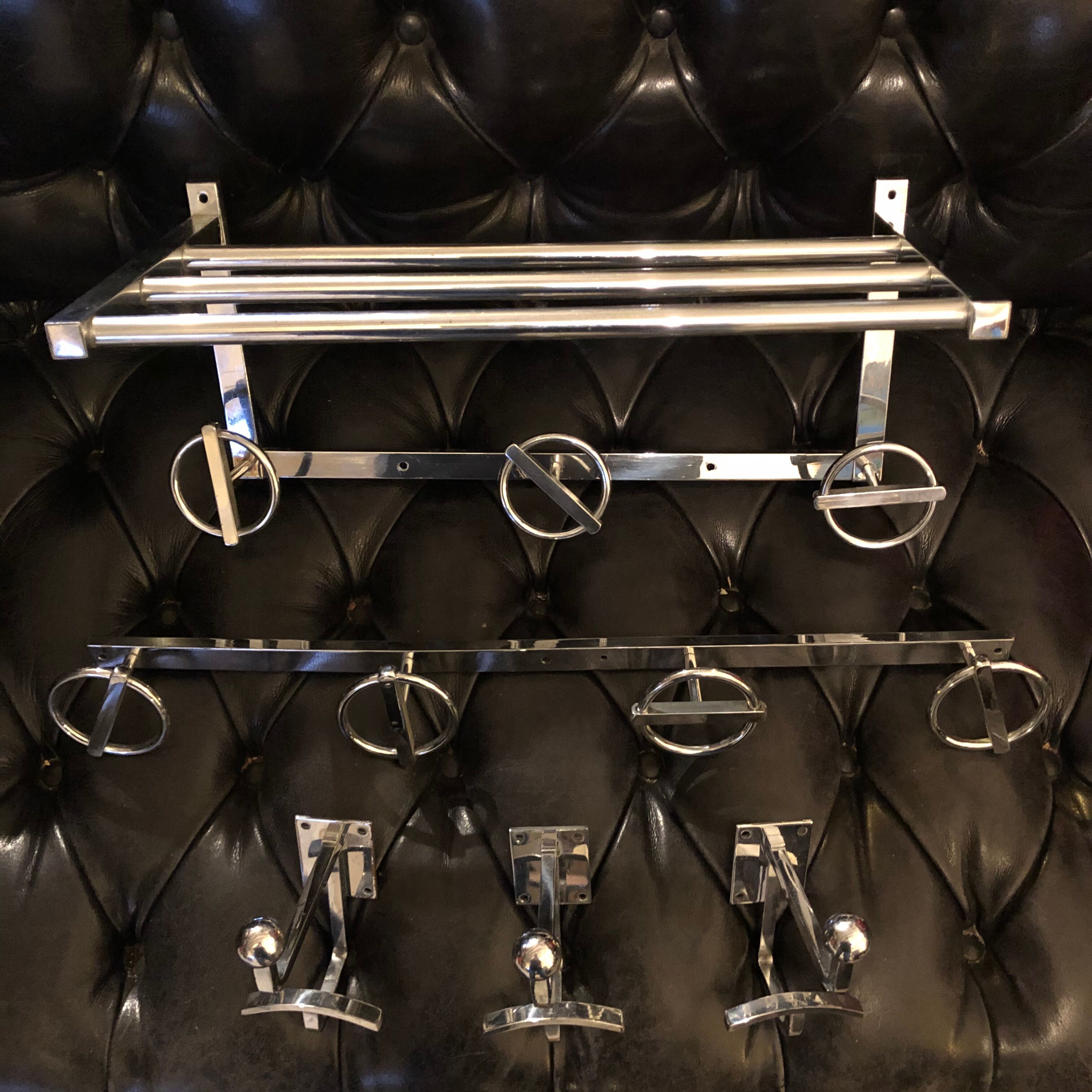 Jean ROYERE set of paddle coat racks and hooks