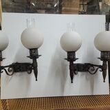 Paire d'appliques mural en fer