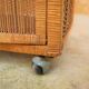 Meuble de rangement vintage en rotin