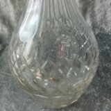 Saint Louis or Baccarat cut crystal carafe with store label